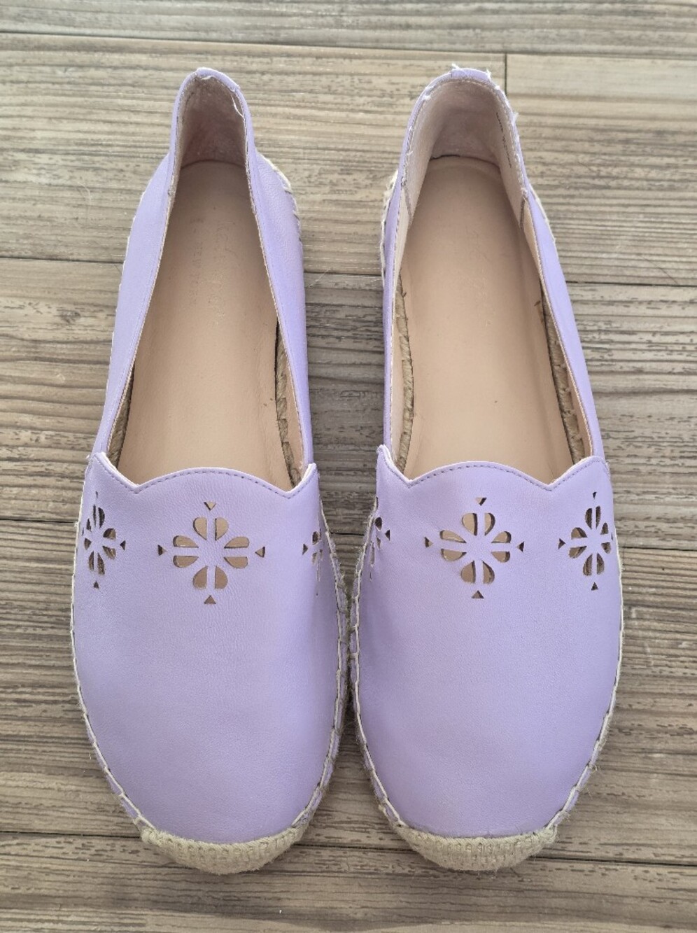 kate spade Lilac Cutout Espadrille Flats